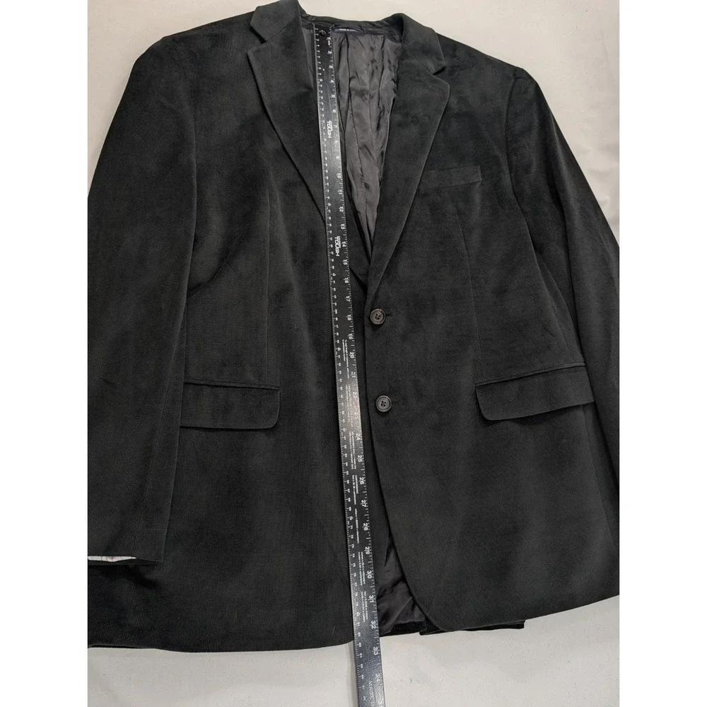 L.‎ Ralph Lauren Blazer Sport Jacket Charcoal Gray Valour Soft Polyester 48L 50